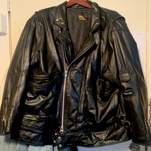 Custom Made Lamb Skin Leather Biker Jacket